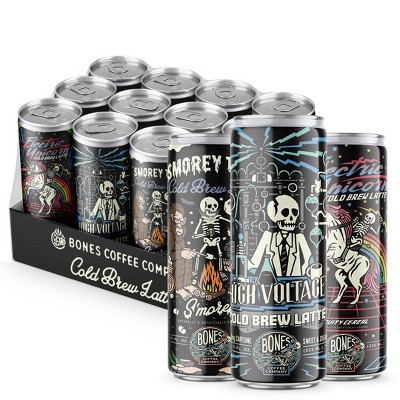 Bones Coffee Company Variety Pack Flavored Cold Brew Coffee Assorted Flavor