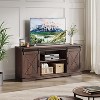 Farmhouse TV Stand for 65 Inch TV Entertainment Center with Sliding Barn Doors Storage Cabinet - 3 of 4