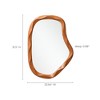 LuxenHome Natural Wood Finish Asymmetrical MDF Frame Wall Mirror, 31.5” H x 22.6” W Brown - 4 of 4