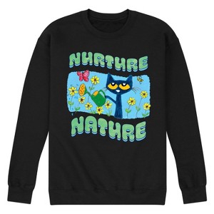 Men's - Pete the Cat - Nurture Nature Graphic Fleece Sweatshirt - 1 of 4