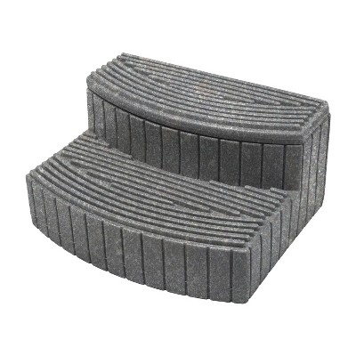 Good Ideas Sora Steps Lightweight Weatherproof Outdoor & Indoor Storage Step, Light Granite