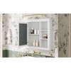 CAVINAS 35"x27.5" Wall Mounted Medicine Cabinet Bathroom Storage Cabinet with 6 Cubbies&Mirrored Cabinet,Matte White Finish Wall Cabinet for Bathroom - 2 of 4