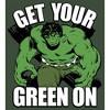 Juniors Womens Marvel St. Patrick's Day Hulk Green On Festival Muscle Tee - 2 of 4