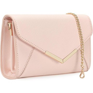 Women Envelope Clutch Faux Saffiano Leather Evening Handbag Foldover Clutch Bag - 1 of 4