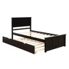 NicBex Twin Size Platform Bed 79" L Modern Pine Bed Frame with Twin Size Trundle for Bedroom, Guest Room, No Box Spring Required - 3 of 4