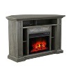Festivo 50" Corner Freestanding Electric Fireplace Brown - 4 of 4
