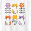 Women's - Instant Message - Retro Flower Cat Short Sleeve Graphic T-Shirt - 2 of 4
