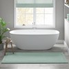 NAYSAYE Bath Rug 24" x 60" Plush Soft 100 Percent Cotton Reversible Dense Absorbent Non Slip for Bathroom, Green - 2 of 4