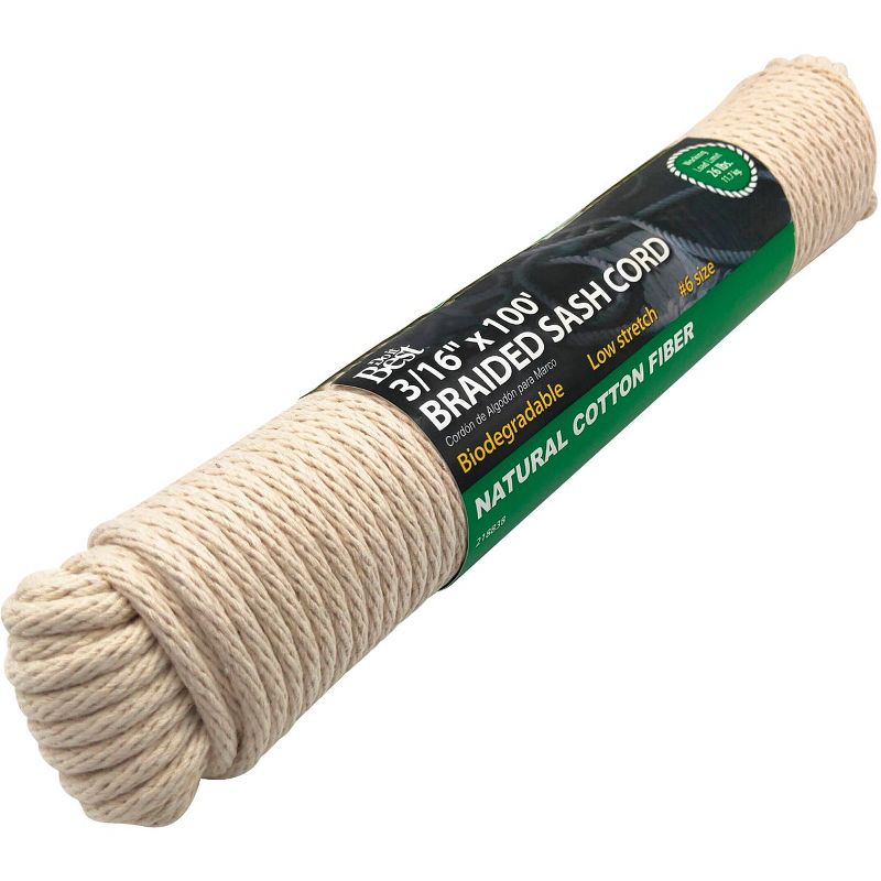 Do it Best  3/16 In. x 100 Ft. White Solid Braided Cotton Sash Cord 218838, 2 of 3