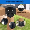 Pergola Brackets Kit for 4"x 4" (Actual 3.6" X 3.6") Lumber, Steel Corner Bracket Woodworks Kit for Gazebo, Patio Pergolas - 2 of 4