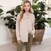 Anna-Kaci Women's Long Sleeve Button-Up Shirt with Chest Pockets and Textured Fabric - 4 of 4