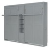 Merax Dual Twin Wall Murphy Beds with Center Cabinets & Shelves - 2 of 4