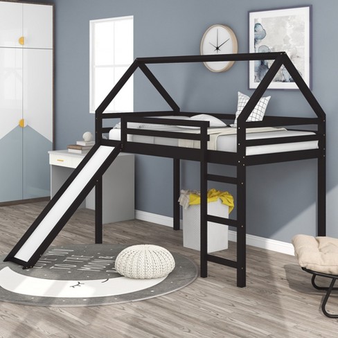 Twin Size Loft Bed With Slide espresso Modernluxe Target