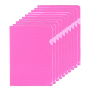 Unique Bargains L Type Plastic Portable Reusable Office Project Folder 10 Pcs - 1 of 4