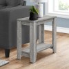 FONTOI End Tables Minimalist Style, Straight Leg Design, Wood Side and Modern Design Table for Home Office Decor, Gray, 28"*15"*6" - 3 of 4