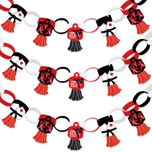 Big Dot of Happiness Karate Master - 90 Chain Links and 30 Paper Tassels Decoration Kit - Martial Arts Birthday Party Paper Chains Garland - 21 feet - 1 of 4