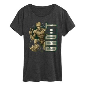 Women's - Marvel - Guardians of the Galaxy Groot Short Sleeve Graphic T-Shirt - 1 of 4