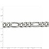 Black Bow Jewelry Men's 10.75mm, Sterling Silver, Solid Figaro Chain Bracelet - 4 of 4