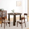 Lirago 30"H Round Wood Dining Table with 4 Legs 45*45 Walnut - 2 of 4