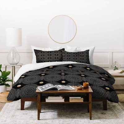 Twin/Twin Extra Long Iveta Abolina Dontae Duvet Set Black - Deny Designs