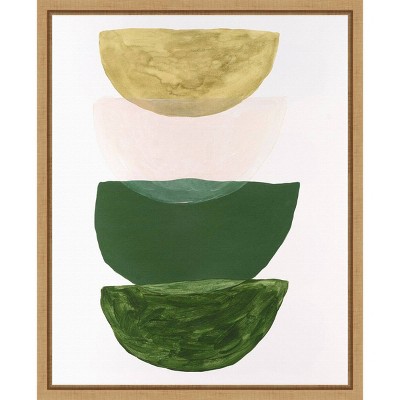 Living Spectrum IV Abstract Canvas Print with Maple Frame