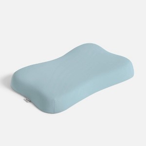 REST® Evercool® Cooling Pillow, Cool-to-Touch Fabric & Breathable Silicone Sponge for Ergonomic Support with 2 Cases, High Height, Aqua Blue - 1 of 4