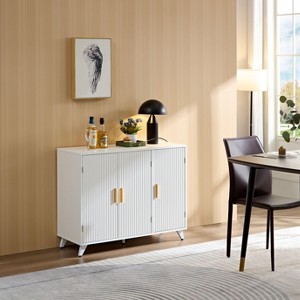 NicBex Accent Buffet Cabinet with Storage Modern Sideboard Cabinet Console Table with Wavy Texture for Living Room, Kitchen - 1 of 4