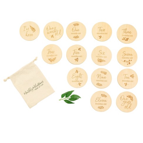 Bebe Au Lait Pure Simple Monthly Milestones Set Canvas Bag Target