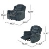 Modern Plush Recliner Chair, Overstuffed Single Sofa with Padded Armrests, Manual Reclining Lounge Chair for Living Room & Home Theater-- Frevyn - 3 of 4