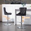 Modern Swivel Bar Stools Set of 2, Height Bar Stools Swivel Barstools with High Back, Velvet Upholstered Bar Chairs - 4 of 4