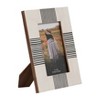 Modern Wooden Picture Frame - Black & White Resin Design - Decorative Home & Office Decor - Freestanding or Wall Mount - 9" Black & White - 2 of 4