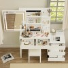 45.3" Long Large Vanity Desk with Mirror and Lights for Makeup and Chair, Vanity Mirror with Lights and Table Set White - 4 of 4