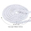 Unique Bargains Natural Twisted Cotton Rope 3 Strand Tug of War Rope with Sealing Tape - 2 of 4
