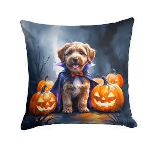 Tramull Halloween Throw Pillow, 14x14 Inch Machine Washable Indoor Outdoor Decorative Pet Theme Pillow - 1 of 4