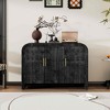Dexmalle Retro Curved Sideboard with Adjustable Shelves,Antique Black - 3 of 4