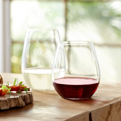 Libbey Signature Clear Stemless 12-Piece Wine Glass Set