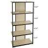 Aash 5 Layer Rack Bookcase,63" Metal Frame Geometric Free Standing Open Decorative Bookshelf for 5 Laye Shelf-Maison Boucle - 4 of 4