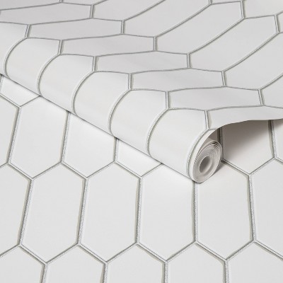 Hexagon Tile Peel & Stick Wallpaper White - Threshold™