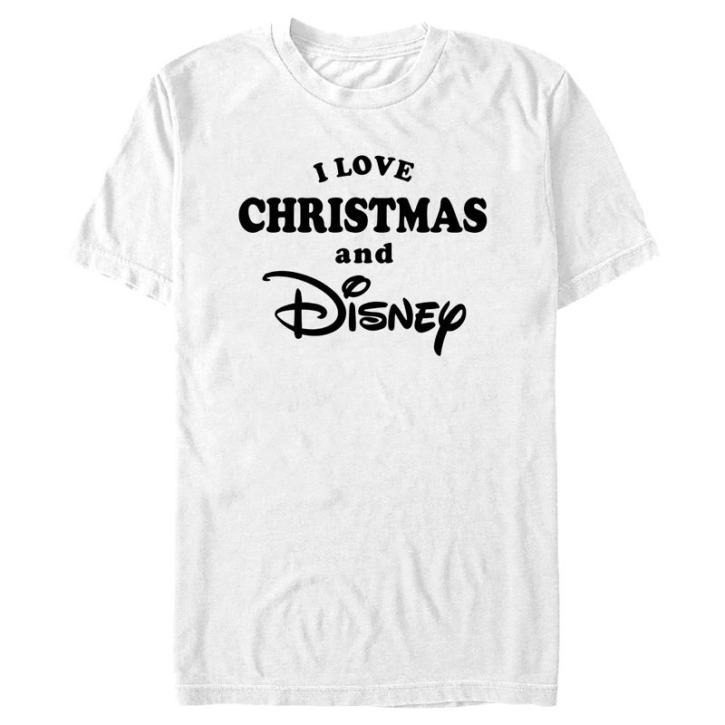 Men's Disney I Love Christmas Logo T-Shirt, 1 of 6