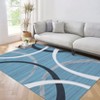 Area Rug Machine Washable Rug Non Slip Indoor Carpet Modern Geometric Circles Design Low Pile Foldable Rug for Bedroom Living Room Kids Room Nursery - 3 of 4