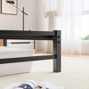 Queen Size Metal Bed Frame with Wooden Headboard, RGB Lights,Charger, Storage Shelf, Noise-Free, No Box Spring Needed,Rustic Brown - 4 of 4