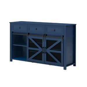 Dexmalle 55'' Sliding Barn Door Sideboard Buffet Cabinet with Adjustable Shelves - 1 of 4