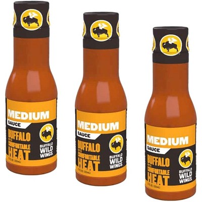 Buffalo Wild Wings Medium Buffalo Sauce, 12 fl oz (Pack of 3)