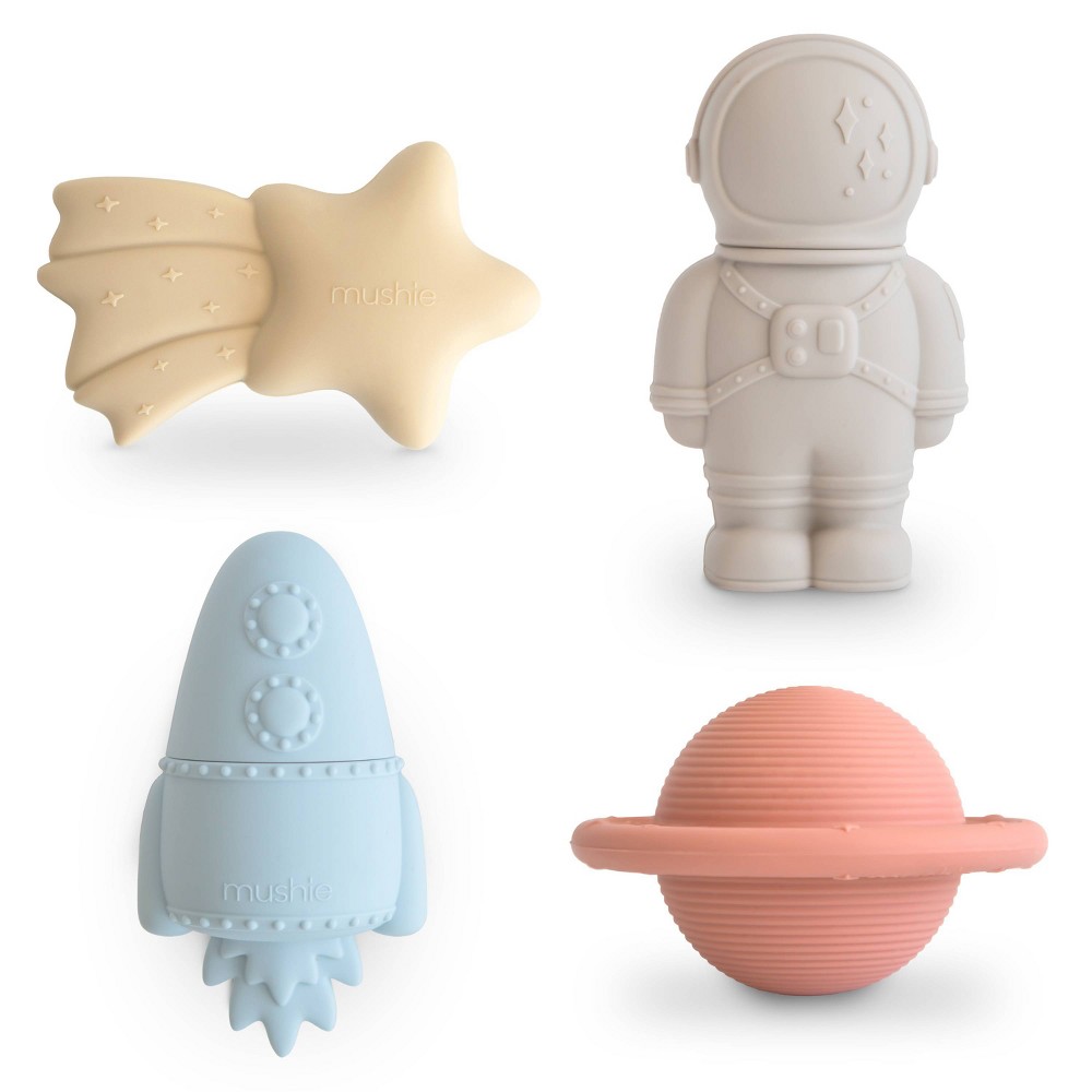 Photos - Bath Toy Mushie Space Bath Play Set - Space Mold - 4pk