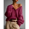 Fuzzy Cardigans for Women Slouchy V Neck Long Sleeve Button Down Oversized Casual Furry Sweater 2025 - 2 of 4