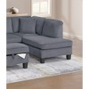 Corduroy L-Shaped Modular 3-Piece Sectional Sofa with Storage Ottoman and Included Pillows - 4 of 4