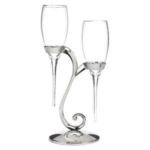 8oz Raindrop Wedding Champagne Flutes - 1 of 2