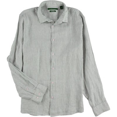 Perry Ellis Mens Tri Stripe Button Up Shirt