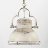 Industrial-Chic Pendant Light with Weathered White Finish, Vintage Dome Shade, Rustic Metal Frame, Perfect for Kitchens, Dining Areas, Or Hallways - 3 of 4