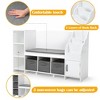 Kids Bookshelf with Reading Nook, Bookcase with Detachable Cushion, Adjustable Shelf,Storage Organizer with Book Rack - 3 of 4